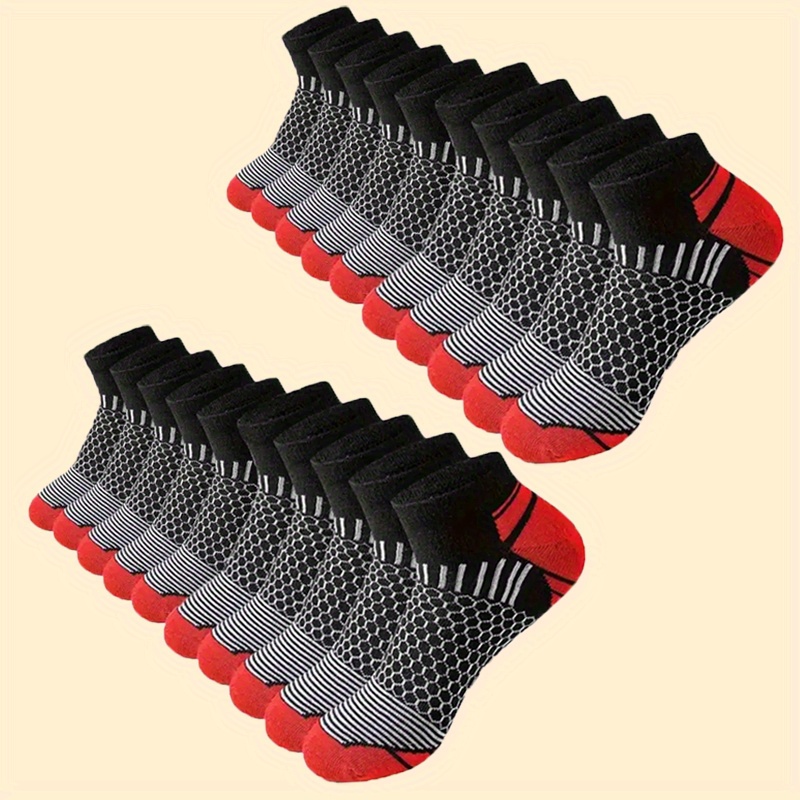 Socks Ankle Men - 6 أزواج من الجوارب الرياضية القصيرة