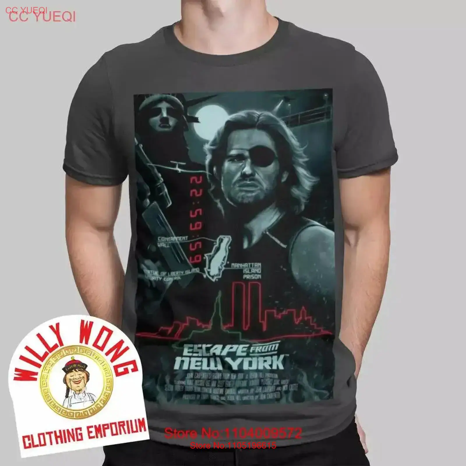 Poster Men Fashion - الهروب من نيويورك تي شيرت ريترو
