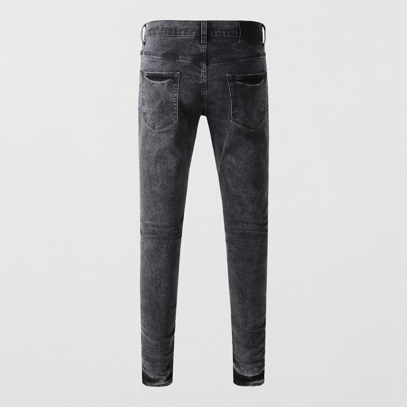 جينز رجالي بقصة ضيقة ومرنة من  - مراجعة Men'S Fashion Grey Jeans وسعره