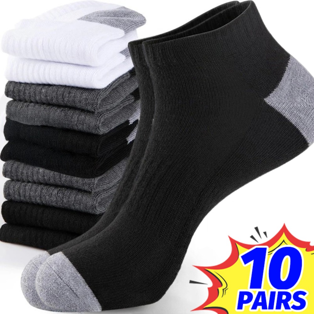 1-10Pairs تنفس الرجال الصيف ال - مراجعة Socks Ankle Men وسعره