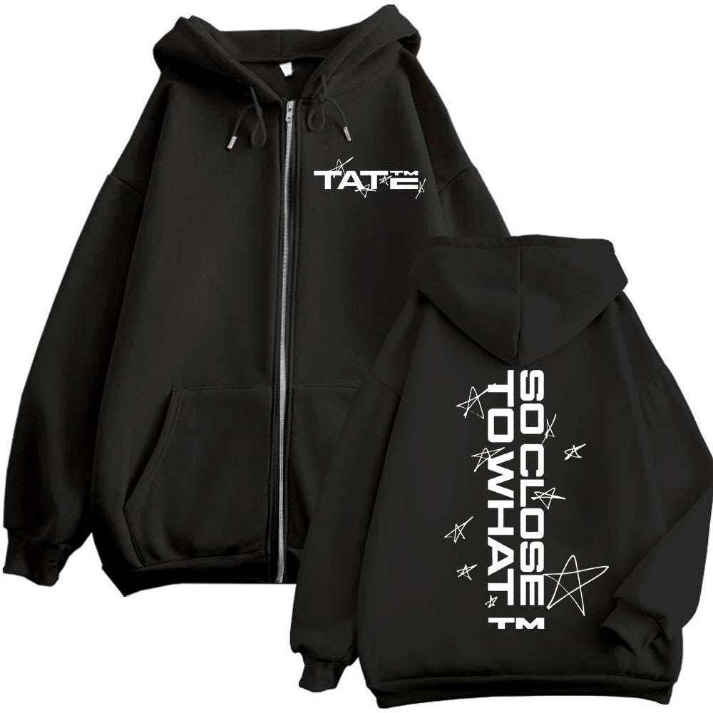 هودي بسحاب من Tate McRae بطباع - مراجعة Mens Fashion Zip Up Hoodies وسعره